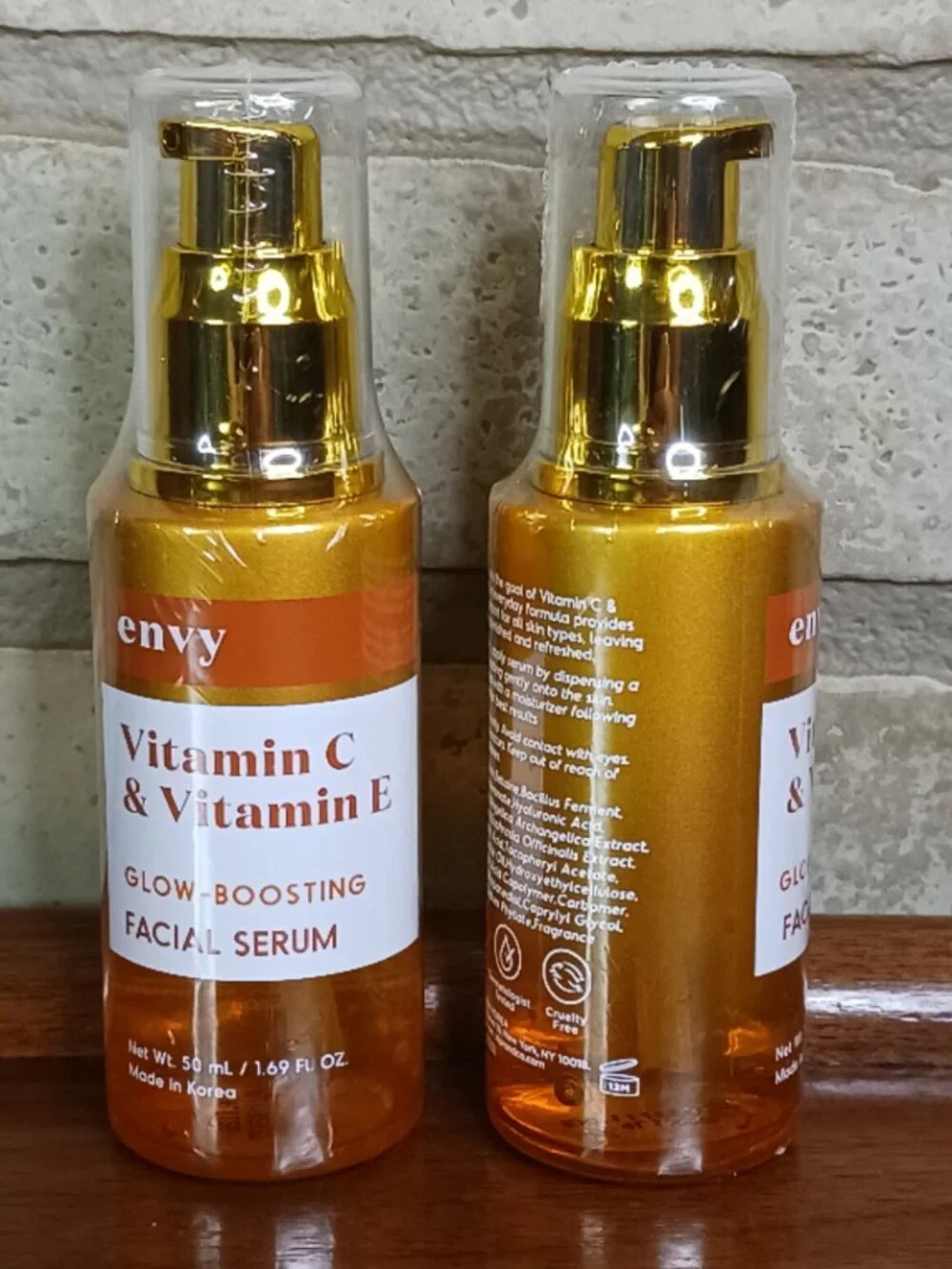 Lot of 2 Envy Vitamin C & Vitamin E Glow Boosting Facial Serum 1.69 fl. oz. 2Pc.